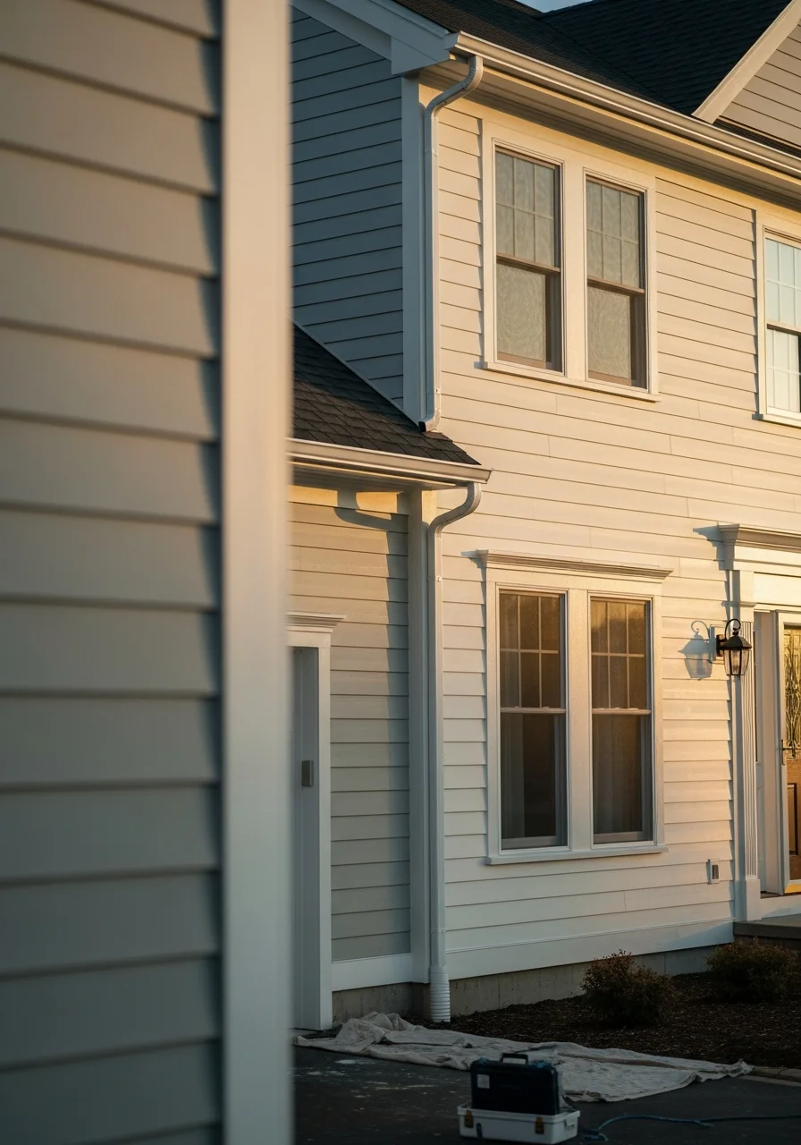 Residential home exterior in Queensbury with professional painting and maintenance